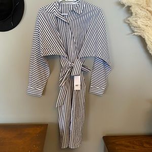 Striped Maxi Wrap Summer Dress New W/ Tags